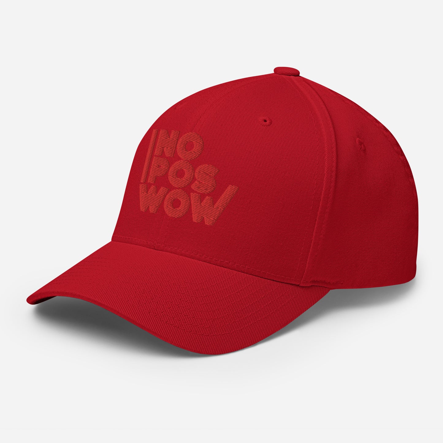 Hat Closed-Back Stretch Cap - All Red (3D Puff)