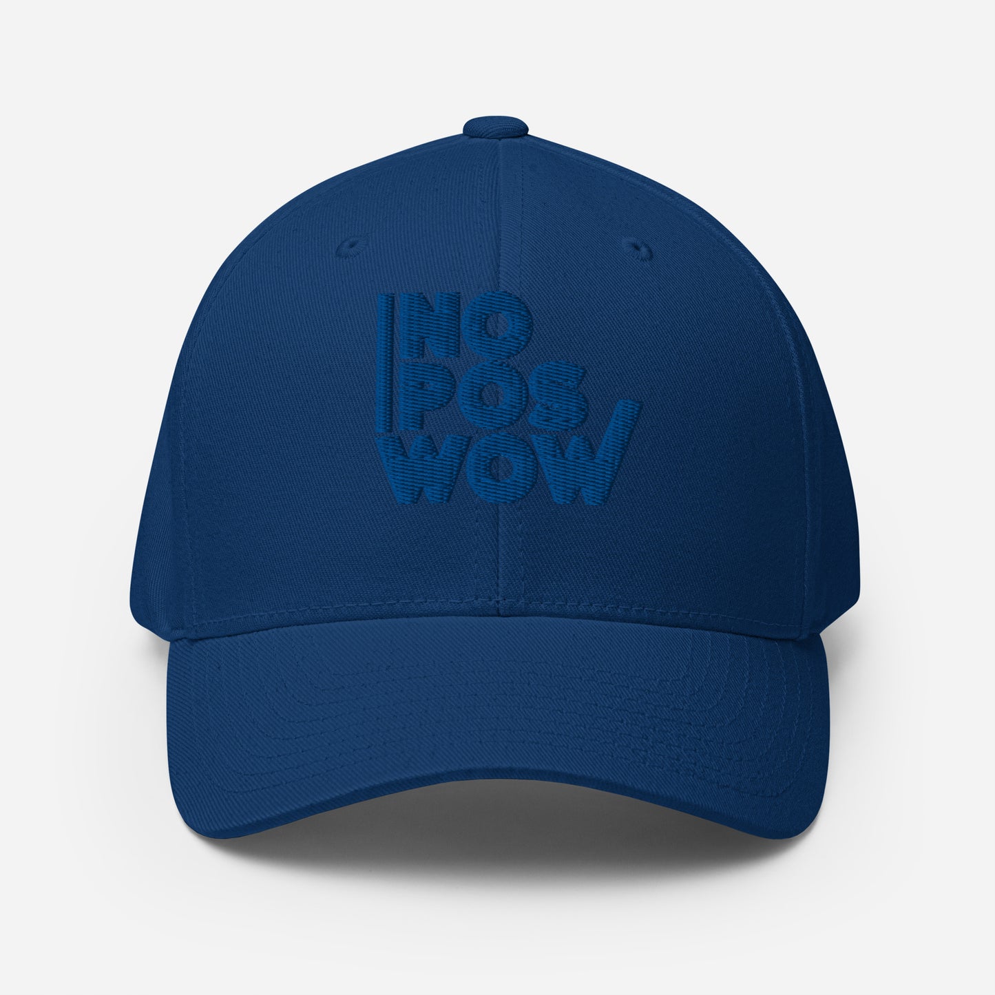 Hat Closed-Back Stretch Cap - All Royal Blue (3D Puff)