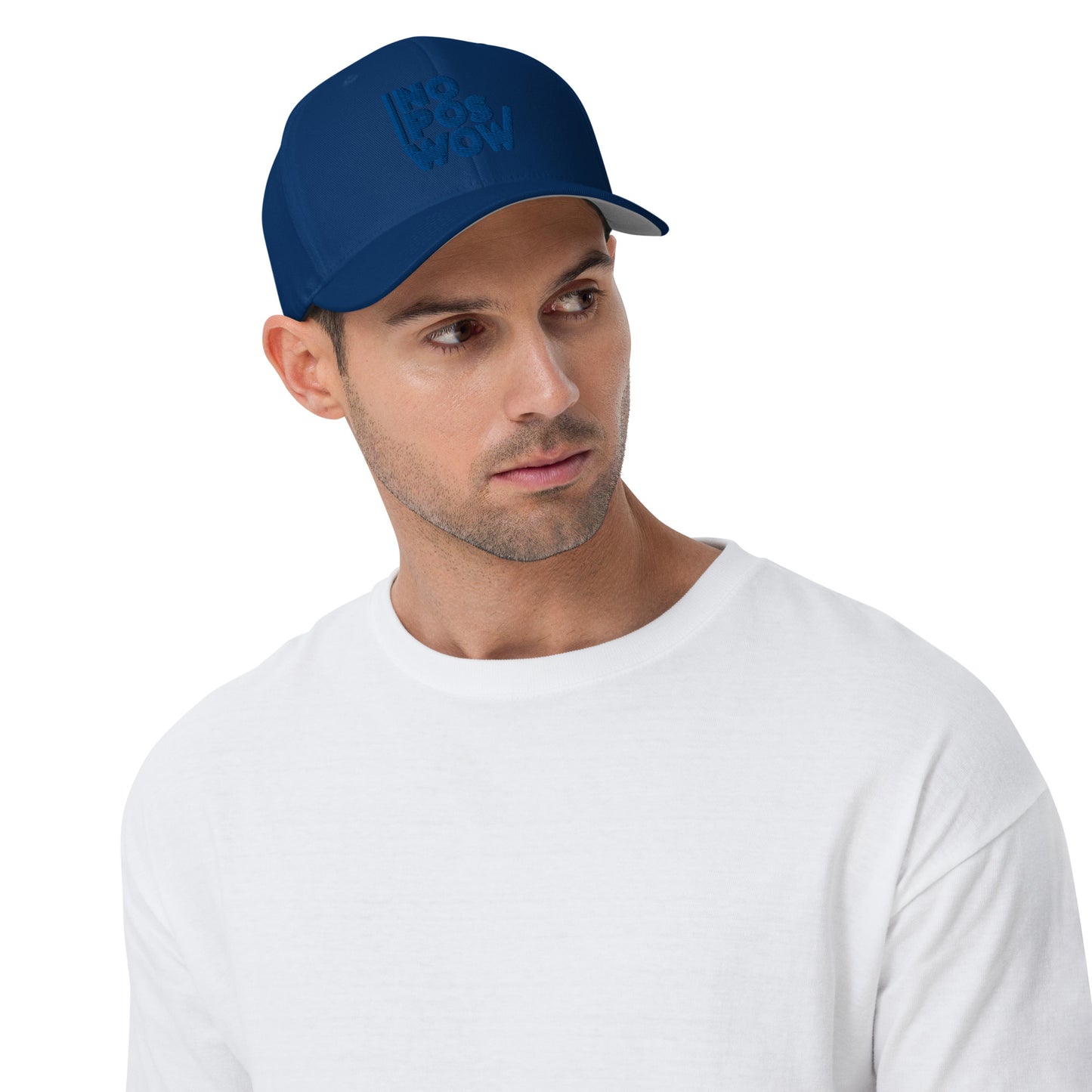 Hat Closed-Back Stretch Cap - All Royal Blue (3D Puff)