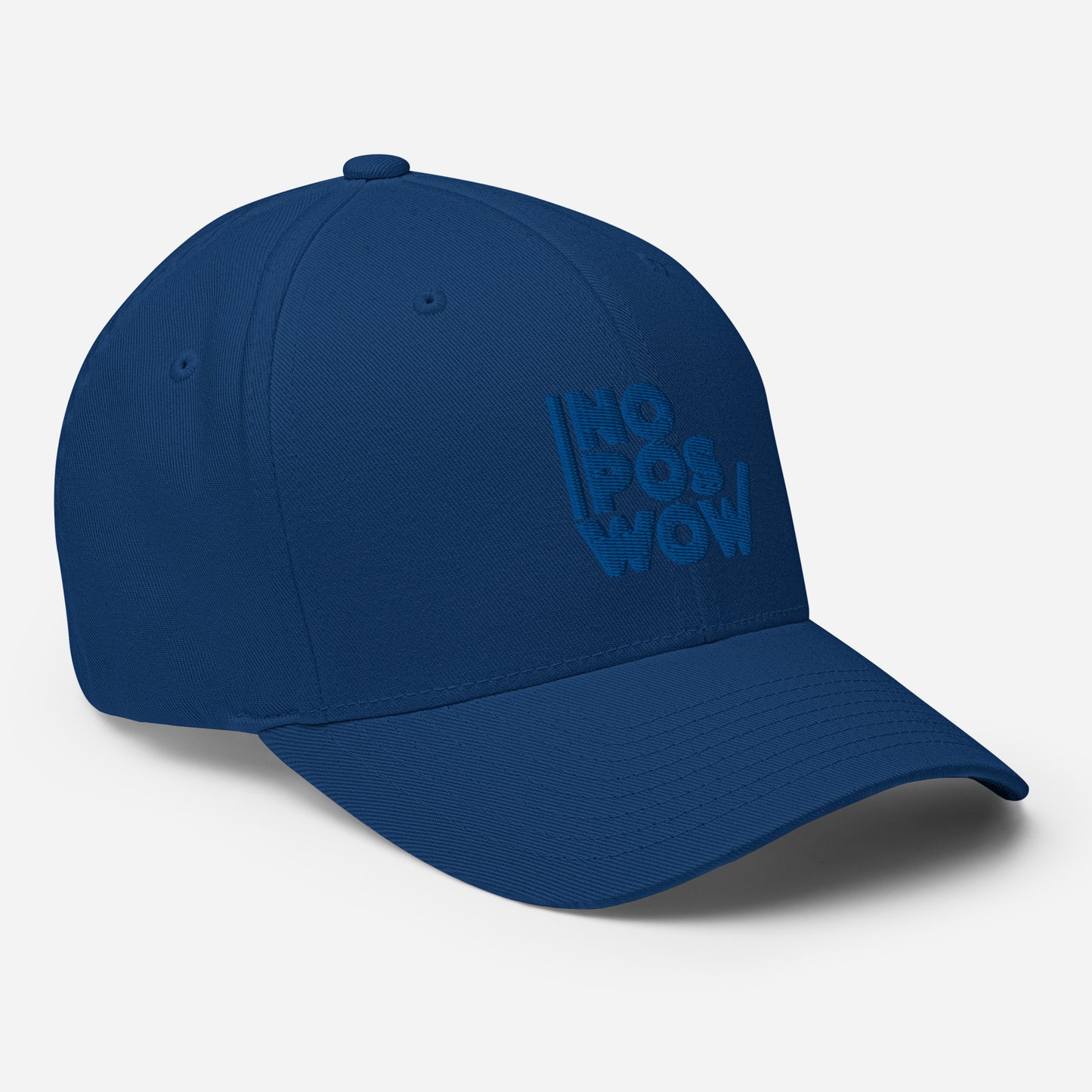 Hat Closed-Back Stretch Cap - All Royal Blue (3D Puff)