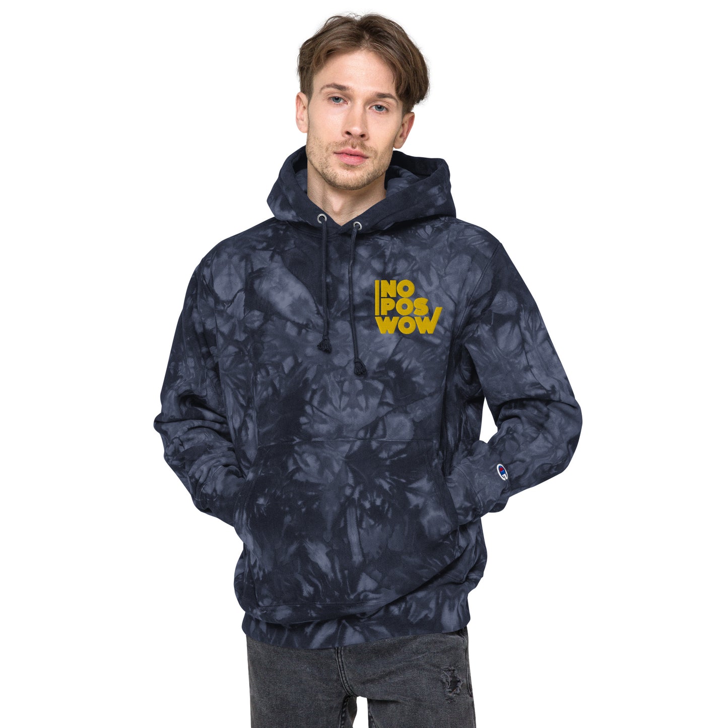 Splash Tie-Dye Champion Hoodie (Unisex) - Navy