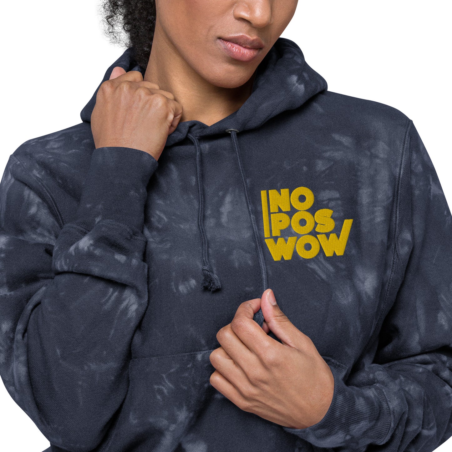 Splash Tie-Dye Champion Hoodie (Unisex) - Navy